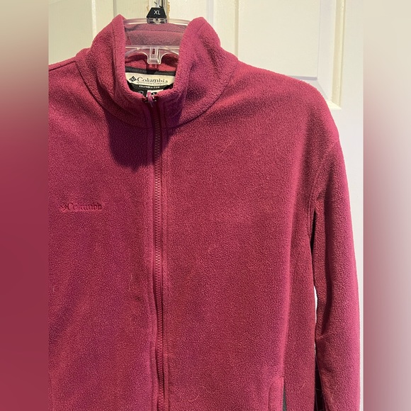 Columbia Jackets & Blazers - COLUMBIA ZipUp Fleece Jacket w Pockets - Merlot Red